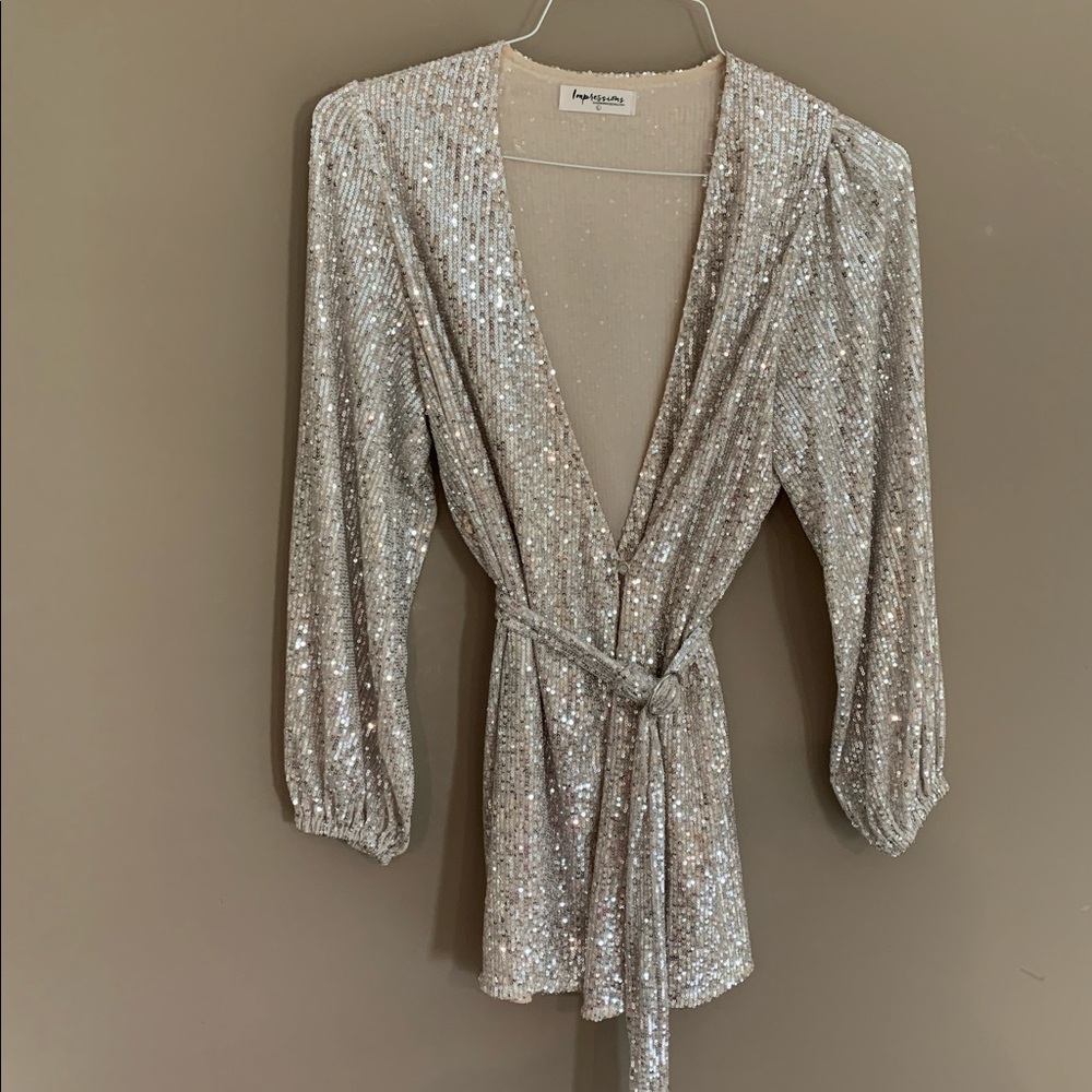 Silver Sequin Dress